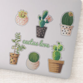 Cactus Pflanze Set Aufkleber