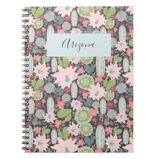 Cactus Pflanze Succulents Personalisiert Notebook Notizblock (Vorderseite)