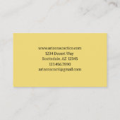 Cactus Pflanze Yellow Blume Visitenkarte (Rückseite)