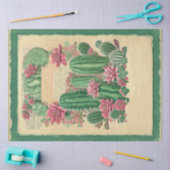 Cactus Pink Blume Ephemera Collage Art Nr. 1 Seidenpapier (Basteln)