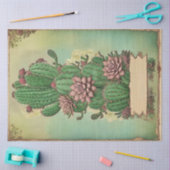 Cactus Pink Blume Ephemera Collage Art Nr. 5 Seidenpapier (Basteln)