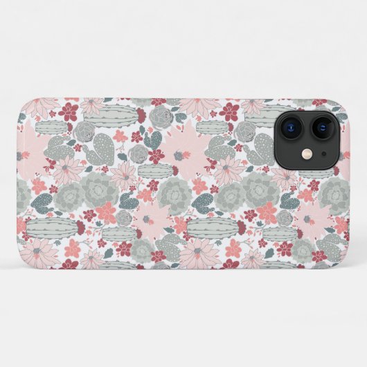 Cactus Pink Mint Succulents Desert Pflanze Case-Mate iPhone Hülle (Rückseite (Horizontal))