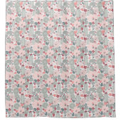 Cactus Pink Mint Succulents Pattern Duschvorhang (Vorderseite)