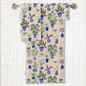 Cactus Pink Pattern Badhandtuch Set