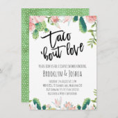 Cactus Pink Taco 'bout Liebe Couples Dusche Einladung (Vorne/Hinten)