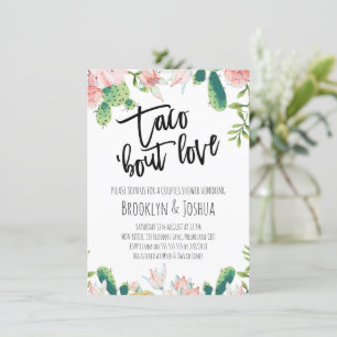 Cactus Pink Taco 'bout Love Paare Dusche Einladung