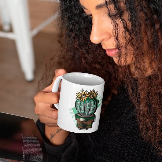 Cactus Plant In A Pot Kaffeetasse