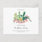 Cactus Planted New Roots Moved Moving Ankündigungspostkarte (Vorderseite)