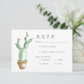 Cactus Planter | UAWG Aquarell RSVP Karte (Stehend Vorderseite)