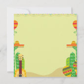 Cactus Pool Party Cinco De Mayo Einladung (Rückseite)