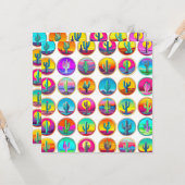 Cactus Pop Art Sukkuline Pflanze Gartenarbeit Karte (Vorderseite/Rückseite Beispiel)