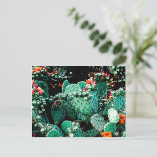 Cactus Postcard Postkarte (Stehend Vorderseite)