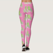 Cactus pot Pflanze Pattern rosa Leggings (Rückseite)