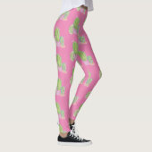 Cactus pot Pflanze Pattern rosa Leggings (Rechts)
