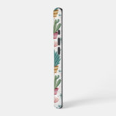 Cactus Pot with Plants, Flowers and Rainbows iPhone Hülle (Linke Seite)