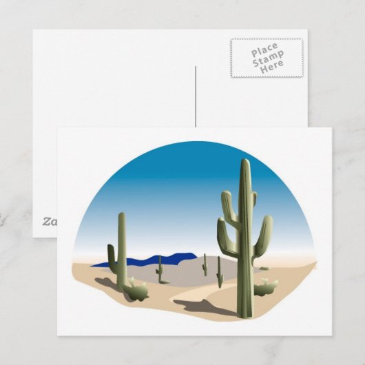 Cactus Prairie Scene Postkarte (Vorne/Hinten)