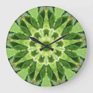 Cactus Prickle Frenzy Fraktal Große Wanduhr