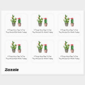 Cactus Quote Sticker (Blatt)