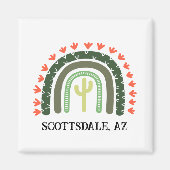Cactus Rainbow Modern Desert Southwest Own Text Magnet (Vorne)