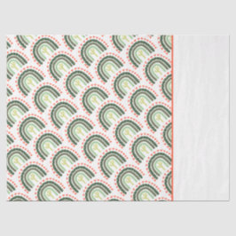 Cactus Rainbow Orange Green Modern Seidenpapier