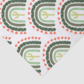 Cactus Rainbow Orange Green White Seidenpapier (Ausschnitt)