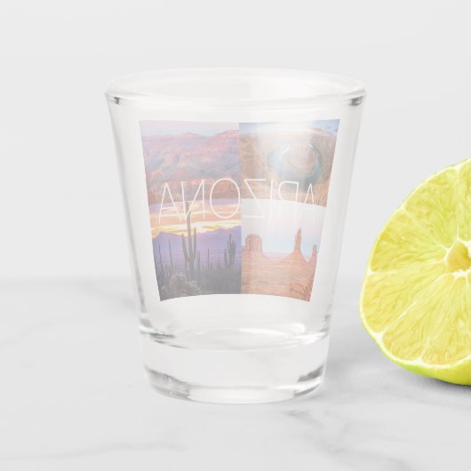 Cactus Red Rock Sunset Nature Landscapes Arizona Schnapsglas (Rückseite)