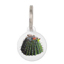 Cactus Round Pet Tag