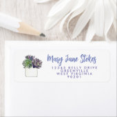 Cactus RÜCKSENDEADRESSE succuled LILA Label (Insitu)