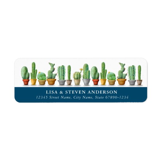 Cactus Rücksendeadressen-Aufklebers (Vorne)