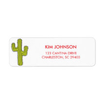 Cactus Rücksendeadressen-Aufklebers