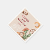 Cactus Rustic Brawn Western Wedding Serviette (Ecke)