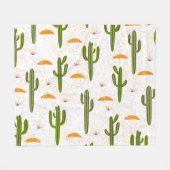 Cactus Sand: Mexikanischer Stil Nahtlos. Fleecedecke (Vorderseite (Horizontal))