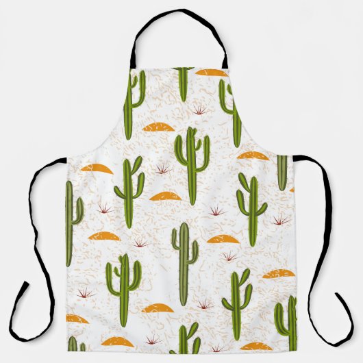 Cactus Sand: Mexikanischer Stil Nahtlos. Schürze (Vorderseite)