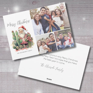 Cactus Santa Foto Frohe Weihnachten