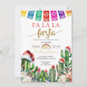 Cactus Santa Mexican Themed Holiday Fiesta Party Einladung (Vorderseite)