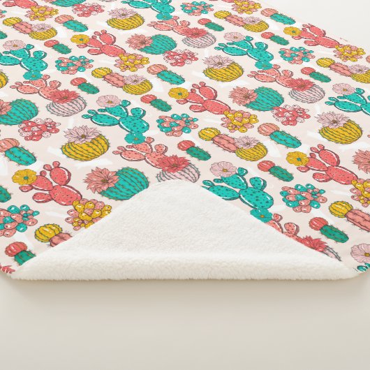 Cactus Sherpa Blanket Sherpadecke (3/4)