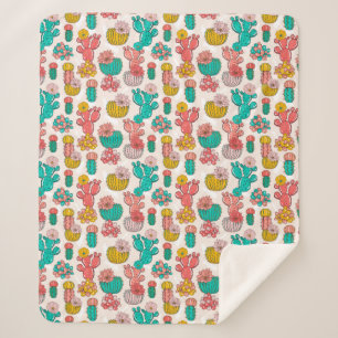 Cactus Sherpa Blanket Sherpadecke