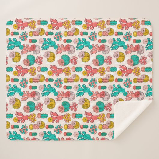 Cactus Sherpa Blanket Sherpadecke (Vorderseite (Horizontal))