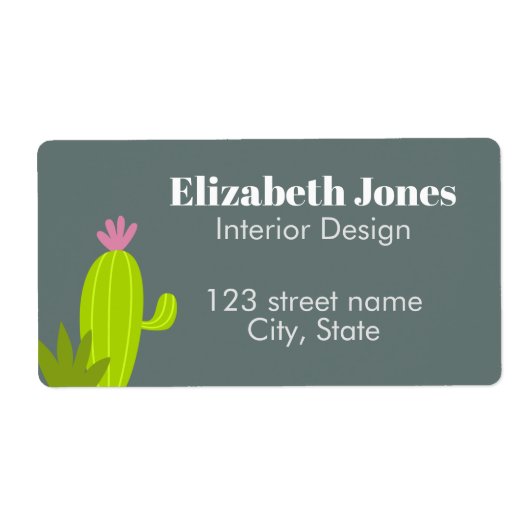 Cactus Shipping Labels (Vorne)