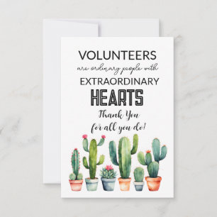 Cactus simple ehrenamtlich wertschätzende Wochenka Karte