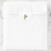 Cactus Sloth Herz-Aufkleber (Tasche)