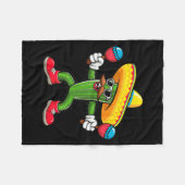 Cactus Sombrero Cinco De Mayo Mexican Cactus Party Fleecedecke (Vorderseite (Horizontal))