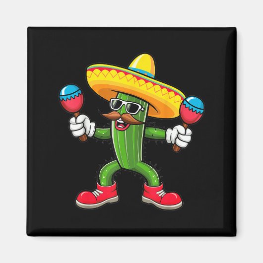 Cactus Sombrero Cinco De Mayo Mexican Cactus Party Magnet (Vorne)