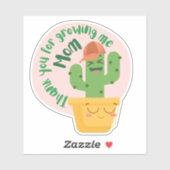 Cactus son and Mama Pflanze Aufkleber (Blatt)