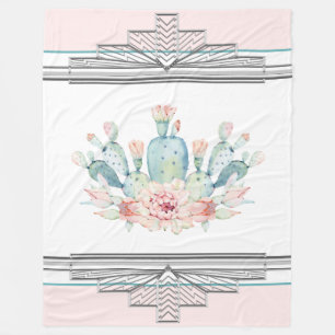 Cactus Southwestern Fleecedecke