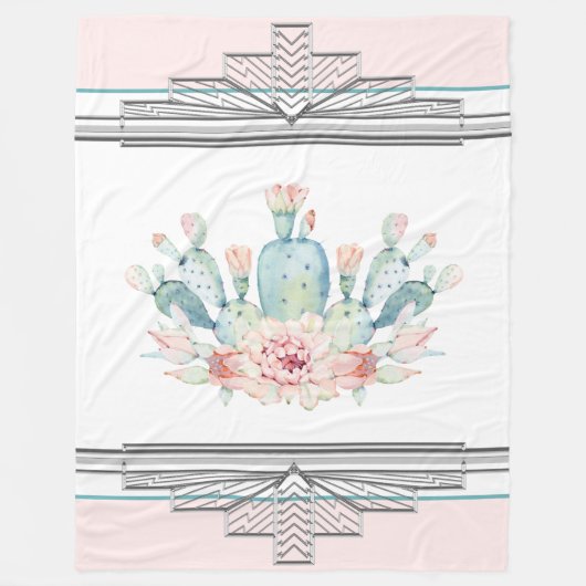 Cactus Southwestern Fleecedecke (Vorderseite)