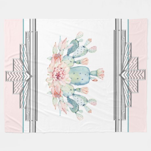 Cactus Southwestern Fleecedecke (Vorderseite (Horizontal))