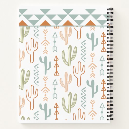 Cactus Spiral Notebook Notizblock (Rückseite)