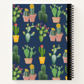 Cactus Spiralkomposition Notebook Notizblock (Rückseite)