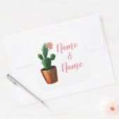 Cactus Stickers Pink Wedding Labels Cacti Hübsch (Umschlag)